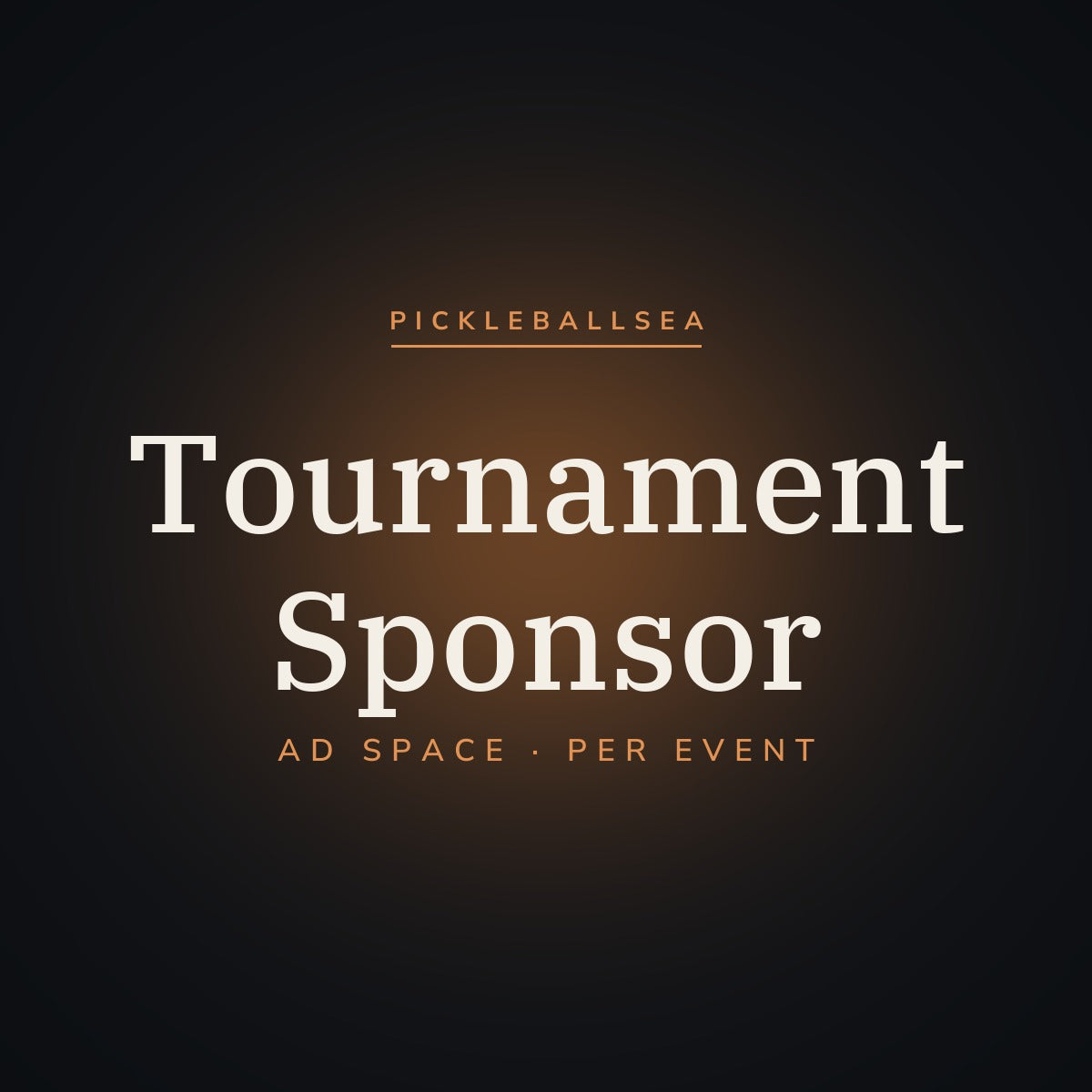 PickleballSEA — Tournament Sponsor (Per Event)